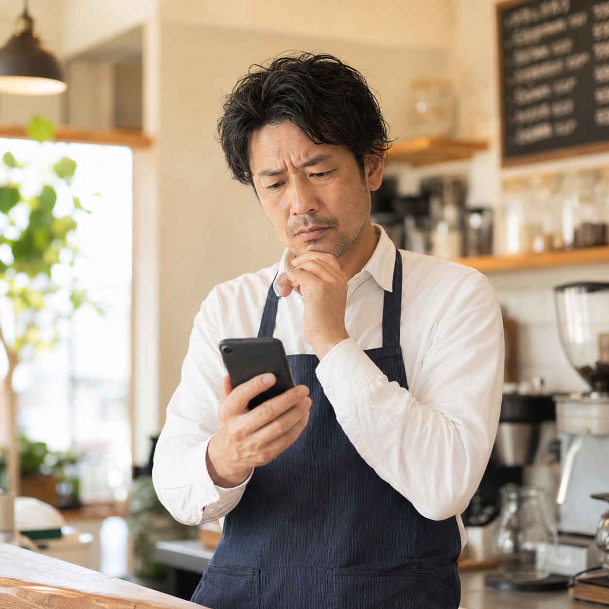 動画導入前、SNSの反応に悩む店主